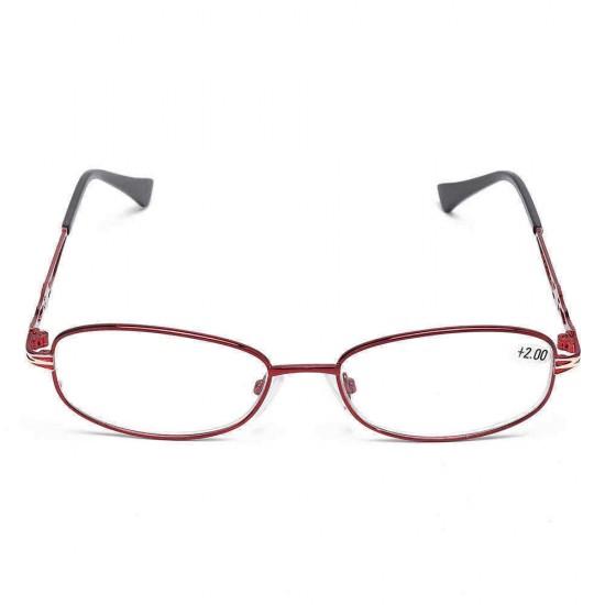 Men Women Classic Retro Men Women HD Metal Full Frame Ultra-Light Reading Glasses Anti-fatigue