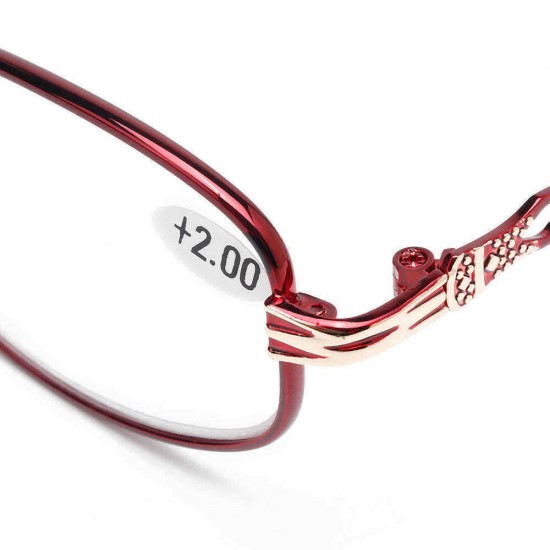 Men Women Classic Retro Men Women HD Metal Full Frame Ultra-Light Reading Glasses Anti-fatigue