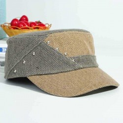 Men Women Color Block Canvas Flat Hats Outdoor Sunshade Fashion Cap