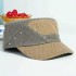 Men Women Color Block Canvas Flat Hats Outdoor Sunshade Fashion Cap