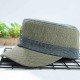 Men Women Color Block Canvas Flat Hats Outdoor Sunshade Fashion Cap