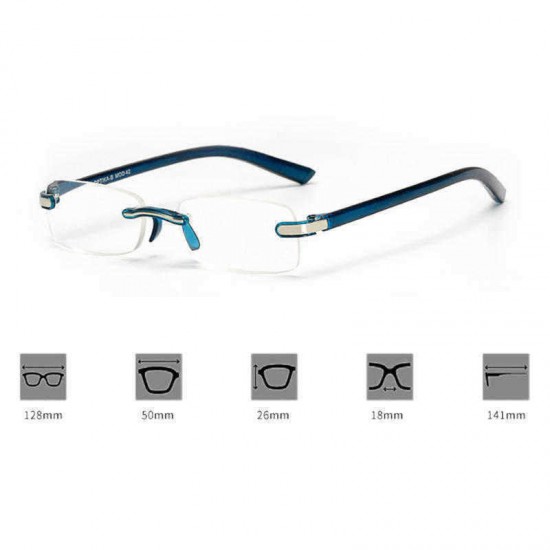 Men Women Comfortable Frameless Presbyopic Glasses HD Reading Glasses