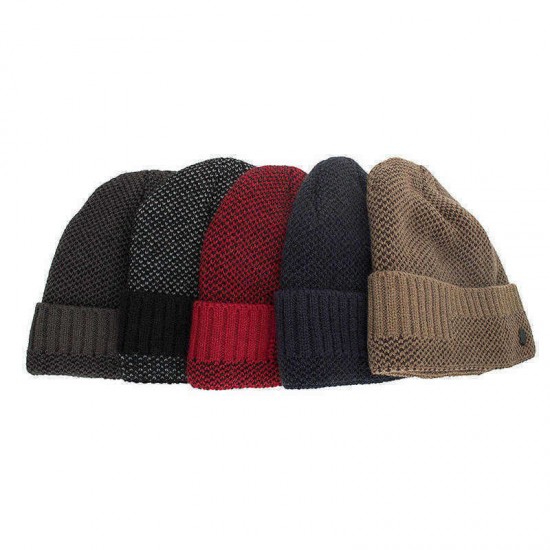 Men Women Coral Fleece Thicken Beanie Hat Scarf Set Winter Warm Knitted Hat