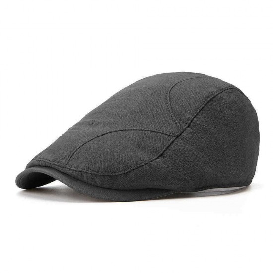 Men Women Cotton Adjustable Painter Beret Caps Retro Outdoor Peaked Forward Hat