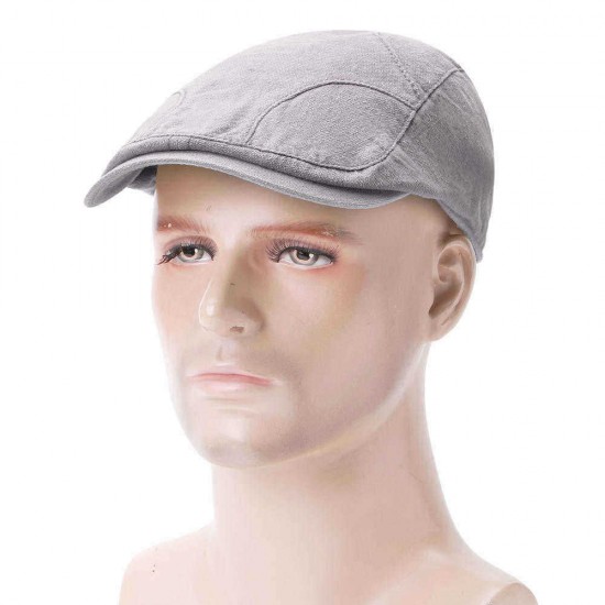 Men Women Cotton Adjustable Painter Beret Caps Retro Outdoor Peaked Forward Hat