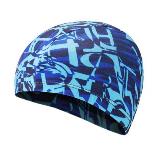 Men Women Cotton Breathable Swimming Cap Oversized Letter Earmuffs Turban Hat