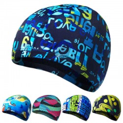 Men Women Cotton Breathable Swimming Cap Oversized Letter Earmuffs Turban Hat