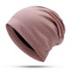 Men Women Cotton Dot Print Beanie Hat Outdoor Double Layers Earmuffs Skullcap