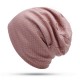 Men Women Cotton Dot Print Beanie Hat Outdoor Double Layers Earmuffs Skullcap