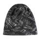 Men Women Cotton Double Layers Earmuffs Beanie Cap Outdoor Warm Letter Print Skullcap