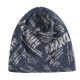 Men Women Cotton Double Layers Earmuffs Beanie Cap Outdoor Warm Letter Print Skullcap