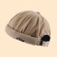 Men Women Cotton French Brimless Hats Outdoor Leisure Adjustable Crimped Sailor Caps