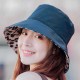 Men Women Cotton Leopard Double-Sided Wear Fisherman Hat Outdoor UV Resistence Bucket Cap