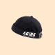 Men Women Cotton Letter Embroidery French Brimless Hats Leisure Adjustable Sailor Cap