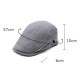 Men Women Cotton Retro Plaid Beret Hat Casual Adjustable Newsboy Cabbie Caps