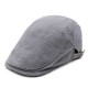 Men Women Cotton Retro Plaid Beret Hat Casual Adjustable Newsboy Cabbie Caps