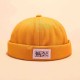 Men Women Cotton Solid Color Brimless Cap Sailor Cap Brimless Hats