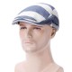 Men Women Cotton Stripe Beret Caps Duck Hat Sunshade Casual Outdoors Peaked Forward Cap