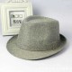 Men Women Cotton Wide Brim Panama Fedora Hats Jazz Caps Top Beach Visor Hat