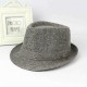 Men Women Cotton Wide Brim Panama Fedora Hats Jazz Caps Top Beach Visor Hat