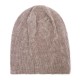 Men Women Double Layer Plus Velvet Hood Hat Chenille Warm Vertical Stripes Baggy Pile Cap Beanie