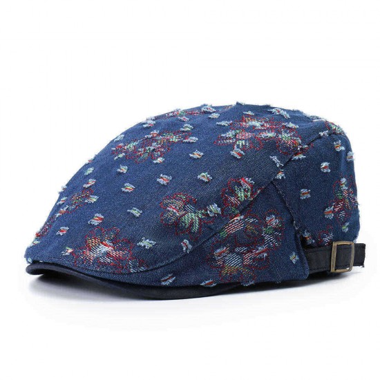 Men Women Embroidered Beret Caps  Sunscreen Casual Outdoors Hats