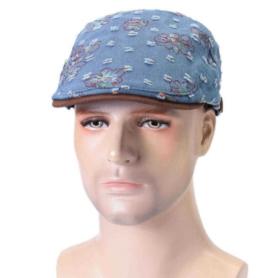 Men Women Embroidered Beret Caps  Sunscreen Casual Outdoors Hats