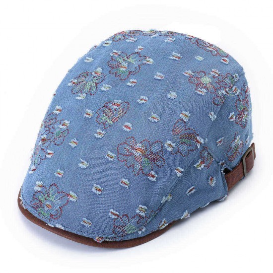 Men Women Embroidered Beret Caps  Sunscreen Casual Outdoors Hats