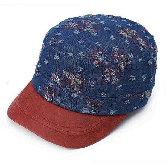 Men Women Embroidered Duck Flat Hats Sunscreen Casual Outdoors Caps