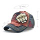 Men Women Fist Letter Embroidery Baseball Hat Fashion Rivet Peaked Cap