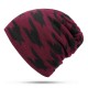 Men Women Fleece Liner Knitted Hat Leopard Pattern Knit Cap