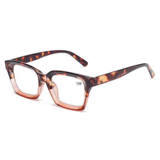 Men Women HD Anti-Fatigue Square Frame Reading Glasses Casual Presbyopic Glasses