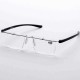 Men Women HD Frameless Reading Glasses Sleek Minimalist Resin Presbyopic Glasses