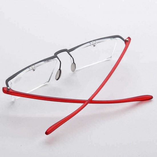 Men Women HD Frameless Reading Glasses Sleek Minimalist Resin Presbyopic Glasses