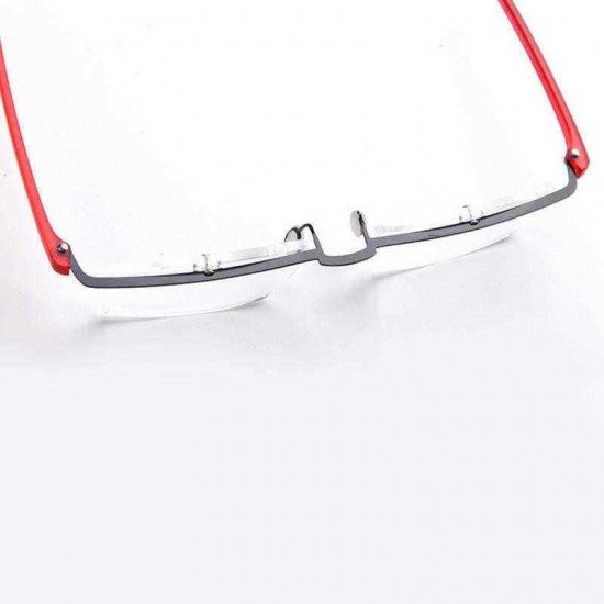 Men Women HD Frameless Reading Glasses Sleek Minimalist Resin Presbyopic Glasses