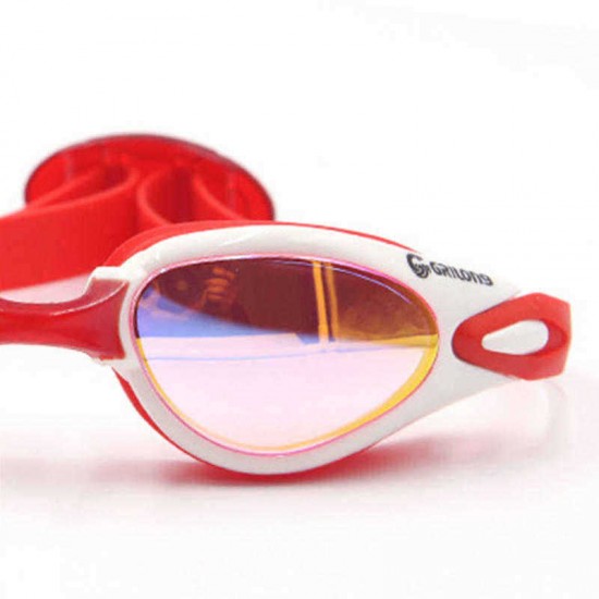 Men Women HD Waterproof Anti-fog Electroplating Swimming Goggles Silicone Anti-UV Glasses with Case