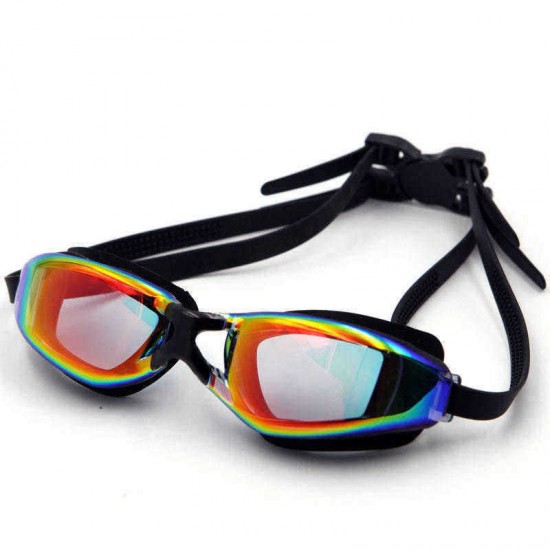 Men Women HD Waterproof Anti-fog Swimming Goggles PC Anti-UV Eyewear Glasses with Case