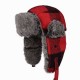 Men Women Jacquard Plaid Warm Trapper Hat Outdoor Sport Skiing Riding Ear Flaps Protective Fashion Cap