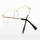 Men Women Metal Lightweight Bifocal Reading Glasses Half-Frame Round Computer Glasses