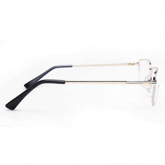 Men Women Metal Lightweight Bifocal Reading Glasses Half-Frame Round Computer Glasses