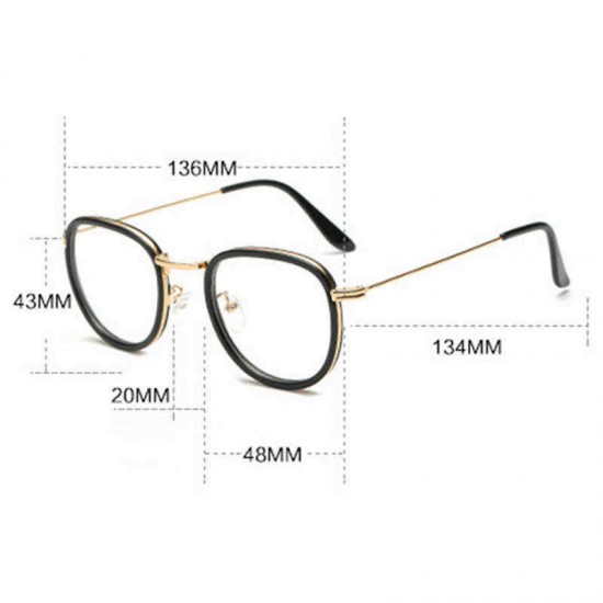 Men Women Metal Round Retro Glasses Ultra Light Frame Reading Glasses Frame