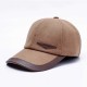 Men Women Middle-aged Cotton Baseball Cap Outdoor Sport Earmuffs Warm Peaked Cap