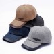 Men Women Middle-aged Cotton Baseball Cap Outdoor Sport Earmuffs Warm Peaked Cap