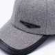 Men Women Middle-aged Cotton Baseball Cap Outdoor Sport Earmuffs Warm Peaked Cap