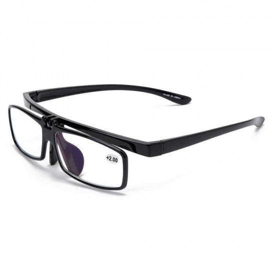 Men Women Multipurpose Clamshell Flip-up High-end Reading Glasses HD Anti-UV Presbyopia Glasses