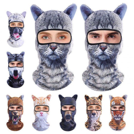 Men Women Outdoor 3D Animal Balaclava Hat Cycling Bicycle Ski Full Face Mask