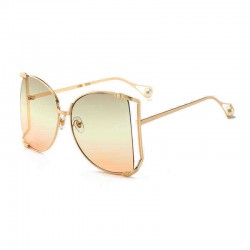 Men Women Outdoor Casual Metal Trim Marine Sunglasses Pearl Sunglasses