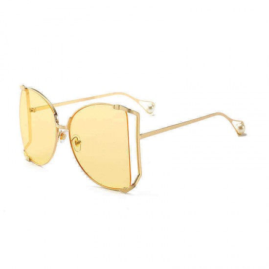 Men Women Outdoor Casual Metal Trim Marine Sunglasses Pearl Sunglasses