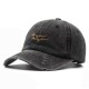 Men Women Outdoor Vintage Letter Embroidery Baseball Cap Washed Cotton Peaked Cap