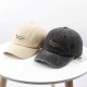 Men Women Outdoor Vintage Letter Embroidery Baseball Cap Washed Cotton Peaked Cap